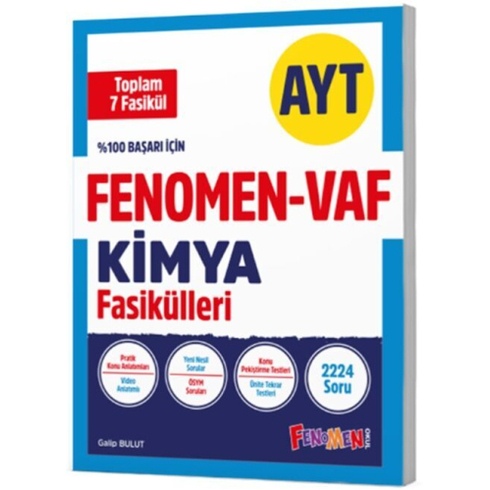 Fenomen Okul Yayınları Ayt Vaf Kimya Fasikülleri Seti Komisyon