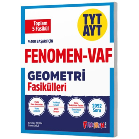 Fenomen Okul Yayınları Tyt Ayt Vaf Geometri Fasikülleri Seti Komisyon