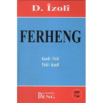 Ferheng Kurdi-Tirki Tirki-Kurdi Ciltli D. Izoli