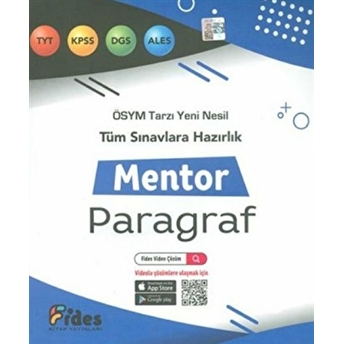 Fides Yayınları Tüm Sınavlara Hazırlık Mentor Paragraf Soru Bankası Video Çözümlü