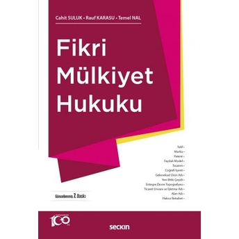 Fikri Mülkiyet Hukuku Cahit Suluk