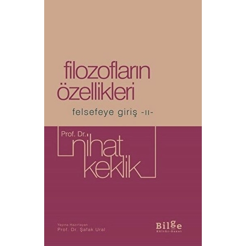 Filozofların Özellikleri Nihat Keklik