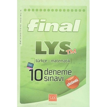 Final Lys Türkçe-Matematik 10 Çözümlü Deneme Sınavı Komisyon