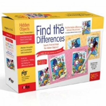 Find The Differences-2 (Level 2) - Search, Find And Mark The Hidden Objects-2 - Ages 2-5