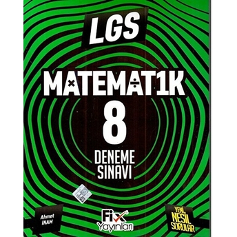 Fix Yayınları 8. Sınıf Matematik Deneme Sınavı