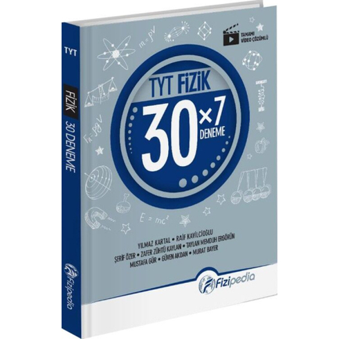 Fizipedia Yayınları Tyt Fizik 30 X 7 Deneme Yılmaz Kartal