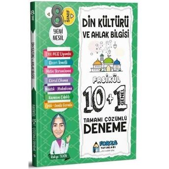 Forza Yayınları 8. Sınıf Din Kültürü Ve Ahlak Bilgisi 10 1 Fasikül Deneme Rukiye Tekin