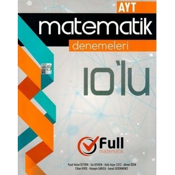 Full Matematik Ayt Matematik 10 Lu Denemeleri Yusuf Aslan Öztürk