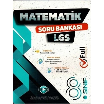 Full Matematik Yayınları 8. Sınıf Lgs Matematik Soru Bankası Mustafa Ülker