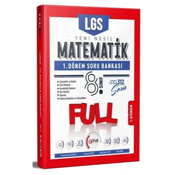 Full Matematik Yayınları 8. Sınıf Matematik 1. Dönem Soru Bankası Özel Baskı Komisyon