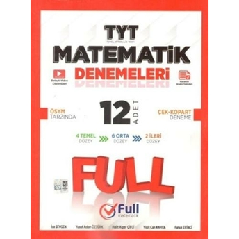 Full Matematik Yayınları Tyt Matematik 12 X 40 Denemeleri Yusuf Aslan Öztürk