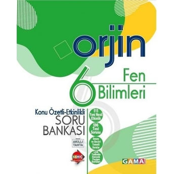 Gama Okul Yayınları 6. Sınıf Fen Bilimleri Orjin Konu Özetli Etkinlikli Soru Bankası Fen Bilimleri Destek Soru 20 Deneme Komisyon