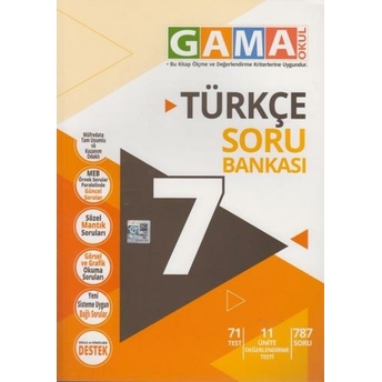 Gama Okul Yayınları 7. Sınıf Türkçe Soru Bankası Komisyon