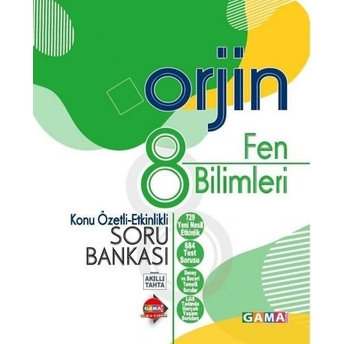 Gama Okul Yayınları 8. Sınıf Lgs Fen Bilimleri Orjin Konu Özetli Etkinlikli Soru Bankası Komisyon