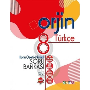 Gama Okul Yayınları 8. Sınıf Lgs Türkçe Orjin Konu Özetli Etkinlikli Soru Bankası Komisyon