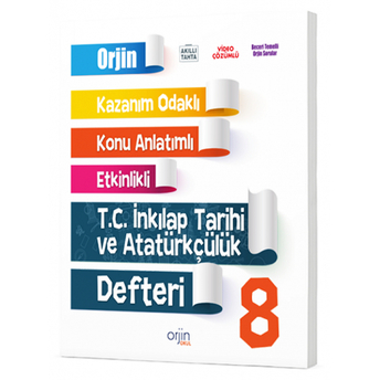 Gama Yayınları 8. Sınıf Tc Inkılap Tarihi Ve Atatürkçülük Orjin Konu Anlatımlı Defter Komisyon