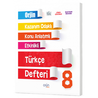 Gama Yayınları 8. Sınıf Türkçe Orjin Konu Anlatımlı Defter Komisyon