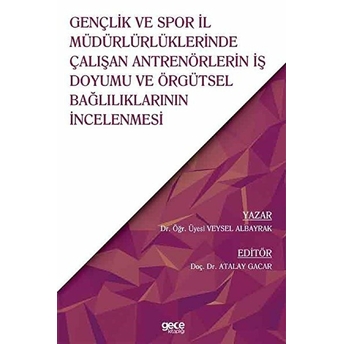 Gençlik Ve Spor Il Müdürlüklerinde Çalışan Antrenörlerin Iş Doyumu Ve Örgütsel Bağlılıklarının Incelenmesi - Veysel Albayrak