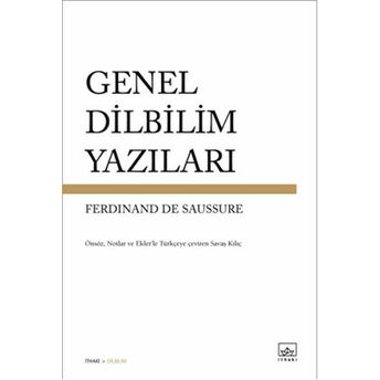 Genel Dilbilim Yazıları Ferdinand De Saussure