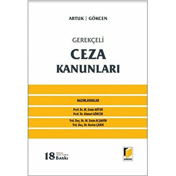 Gerekçeli Ceza Kanunları Ciltli Mehmet Emin Artuk