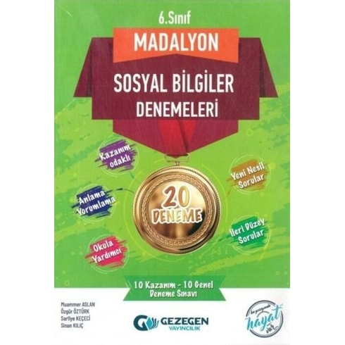 Gezegen 6 Sınıf Madalyon Sosyal Bilgiler 20 Deneme