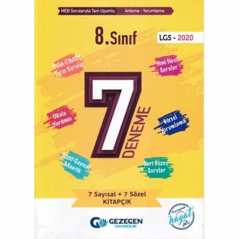 Gezegen 8. Sınıf 7 Deneme (Yeni) Kolektif