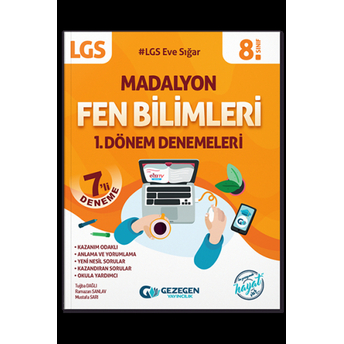 Gezegen Yayınları 8.Sınıf 1.Dönem Madalyon Fen 7'Li Deneme Komisyon