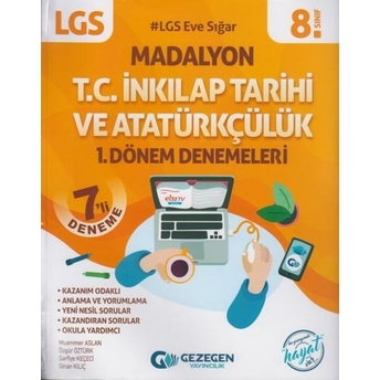 Gezegen Yayınları 8. Sınıf Lgs 1. Dönem T. C. Inkılap Tarihi Ve Atatürkçülük 7 Li Denemeleri Özgür Öztürk