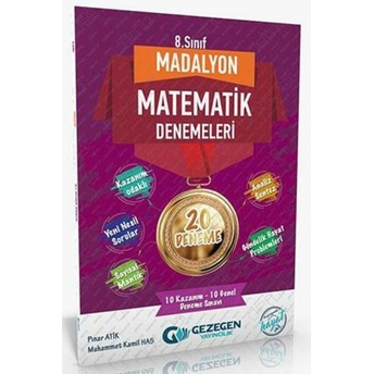 Gezegen Yayınları 8. Sınıf Matematik Madalyon 20 Li Denemeleri Pınar Atik