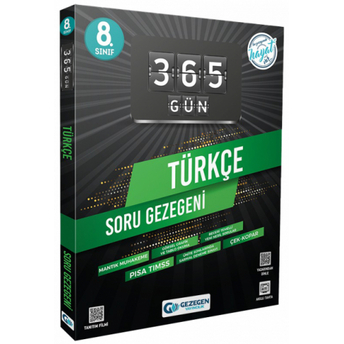 Gezegen Yayınları 8. Sınıf Türkçe 365 Gün Soru Gezegeni Komisyon