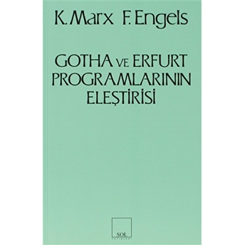 Gotha Ve Erfurt Programlarının Eleştirisi Friedrich Engels