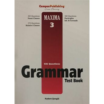 Grammar Test Book - Maxima 3 Kadem Şengül