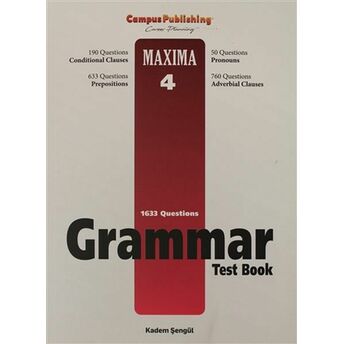 Grammar Test Book - Maxima 4 Kadem Şengül