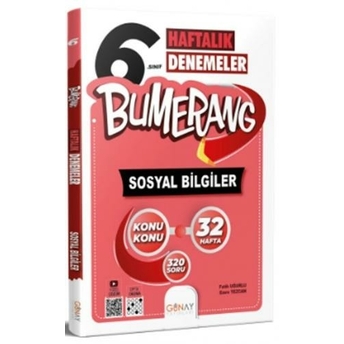 Günay Yayınları 6. Sınıf Sosyal Bilgiler Bumerang Haftalık Denemeler Komisyon