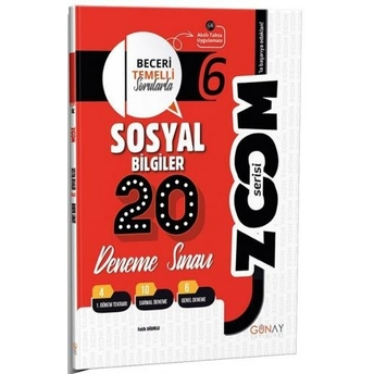 Günay Yayınları 6. Sınıf Sosyal Bilgiler Zoom 20 Deneme Komisyon