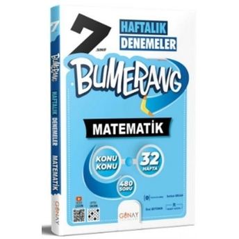 Günay Yayınları 7. Sınıf Bumerang Haftalık Matematik Denemeleri Komisyon