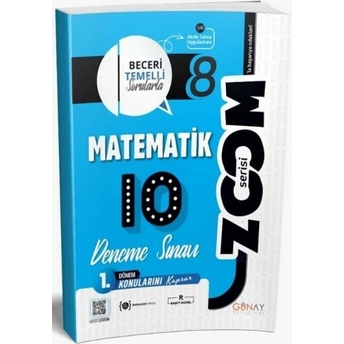 Günay Yayınları 8. Sınıf Matematik 1. Dönem 10 Lu Zoom Serisi Deneme Sınavı Komisyon