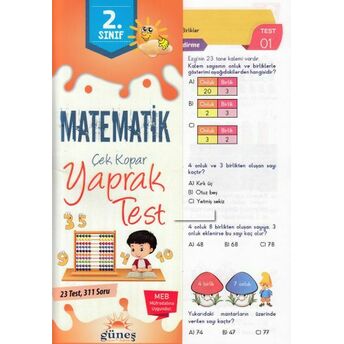 Güneş 2.Sınıf Matematik Yaprak Test (Yeni) Kolektif