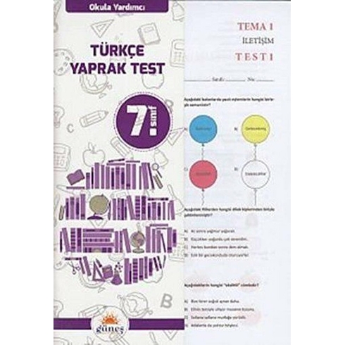 Güneş 7. Sınıf Türkçe Yaprak Test