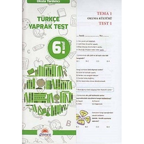 Güneş Yayın Dağıtım 6. Sınıf Türkçe Yaprak Test