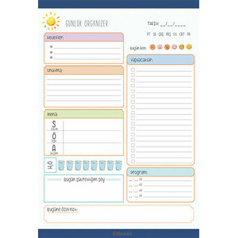 Günlük Organizer Bloknot - Günlük Hayatı Planlayan Bir Kurtarıcı Kolektif