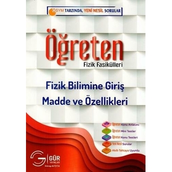 Gür Yayınları Fizik Fasikülleri Fizik Bilimine Giriş Madde Ve Özellikleri Komisyon