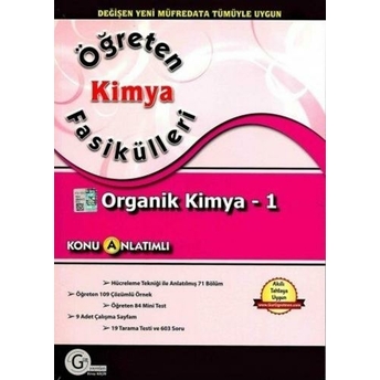 Gür Yayınları Öğreten Kimya Fasikülleri Organik Kimya 1 Konu Anlatımlı Güray Küçük