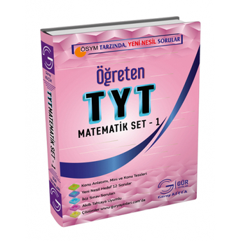 Gür Yayınları Tyt Öğreten Matematik Set 1 Komisyon