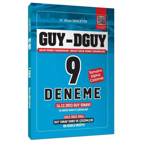 Guy Dguy Gelir Uzman Yardımcılığı 9 Deneme, Eş Değer Duy-Guy Çıkmış Sorular Çözümlü Alican Dovletov