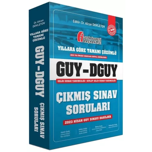 Guy Dguy Gelir Uzman Yardımcılığı Çıkmış Sınav Soruları 2023 Alican Dovletov