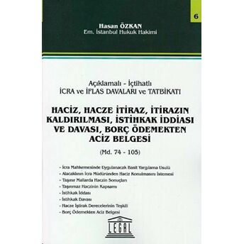 Haciz, Hacze Itiraz, Itirazın Kaldırılması, Istihkak Iddiası Ve Davası, Borç Ödemekten Aciz Belgeler Hasan Özkan