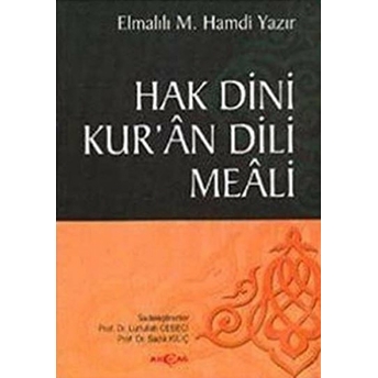 Hak Dini Kur’an Dili Meali Cep Boy Elmalılı Muhammed Hamdi Yazır