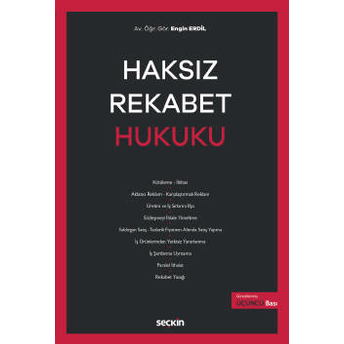 Haksız Rekabet Hukuku Engin Erdil