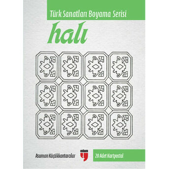 Halı - Türk Sanatları Boyama Serisi (20 Adet Kartpostal) Asuman Küçükkantarcılar